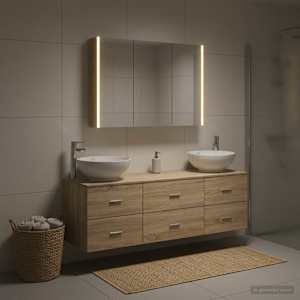 Sada koupelnového nábytku 4 pcs Dub sonoma - obrázek 4