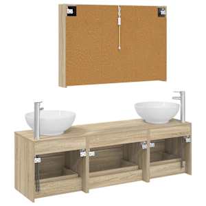 Sada koupelnového nábytku 4 pcs Dub sonoma - obrázek 8
