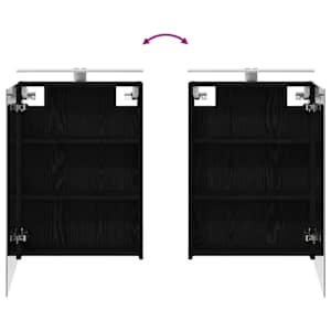 Sada koupelnového nábytku 5 pcs Černý dub - obrázek 12