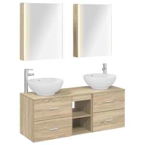 Sada koupelnového nábytku 5 pcs Dub sonoma - obrázek 2