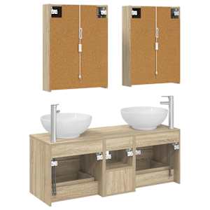Sada koupelnového nábytku 5 pcs Dub sonoma - obrázek 8