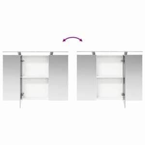 Sada koupelnového nábytku 4 pcs Bílá Kompozitní dřevo a sklo - obrázek 12