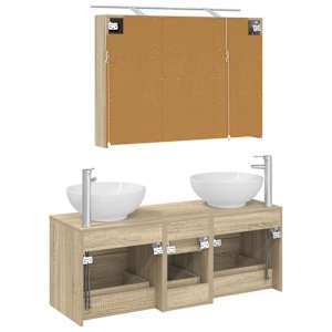 Sada koupelnového nábytku 4 pcs Dub sonoma - obrázek 8