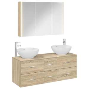 Sada koupelnového nábytku 4 pcs Dub sonoma - obrázek 2