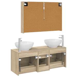 Sada koupelnového nábytku 4 pcs Dub sonoma - obrázek 8