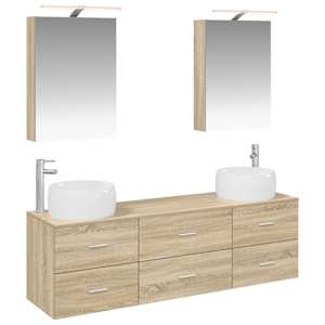 Sada koupelnového nábytku 5 pcs Dub sonoma - obrázek 2