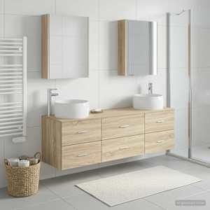 Sada koupelnového nábytku 5 pcs Dub sonoma - obrázek 4