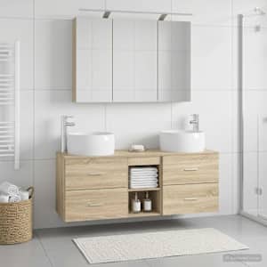 Sada koupelnového nábytku 4 pcs Dub sonoma - obrázek 4