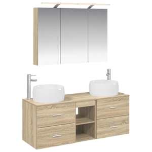 Sada koupelnového nábytku 4 pcs Dub sonoma - obrázek 2