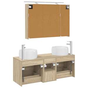 Sada koupelnového nábytku 4 pcs Dub sonoma - obrázek 8