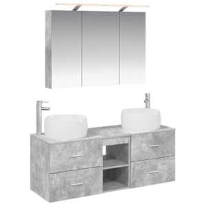 Sada koupelnového nábytku 4 pcs Betonově šedá - obrázek 2