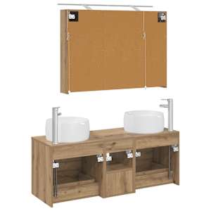 Sada koupelnového nábytku 4 ks Dub artisan - obrázek 8