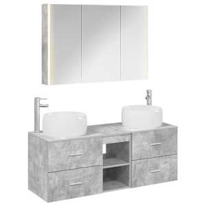 Sada koupelnového nábytku 4 pcs Betonově šedá - obrázek 2