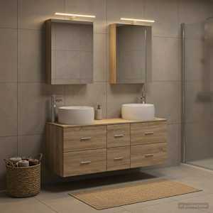 Sada koupelnového nábytku 5 pcs Dub sonoma - obrázek 4