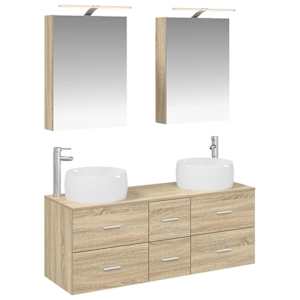 Sada koupelnového nábytku 5 pcs Dub sonoma - obrázek 2