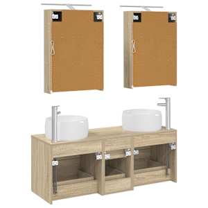 Sada koupelnového nábytku 5 pcs Dub sonoma - obrázek 8
