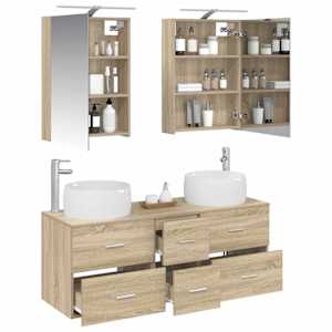 Sada koupelnového nábytku 5 pcs Dub sonoma - obrázek 3