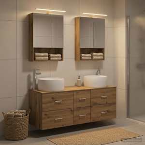 Komplet pohištva za kopalnico 5 pcs Artisan hrast