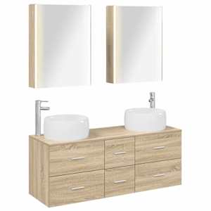 Sada koupelnového nábytku 5 pcs Dub sonoma - obrázek 2