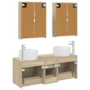 Sada koupelnového nábytku 5 pcs Dub sonoma - obrázek 8