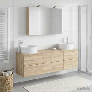 Sada koupelnového nábytku 4 pcs Dub sonoma - obrázek 4