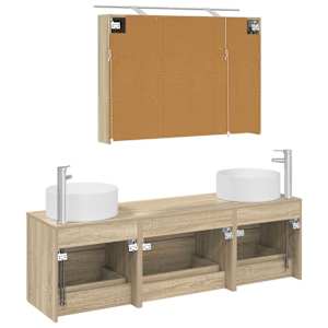 Sada koupelnového nábytku 4 pcs Dub sonoma - obrázek 8