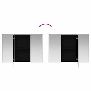 Sada koupelnového nábytku 4 pcs Černý dub - obrázek 12