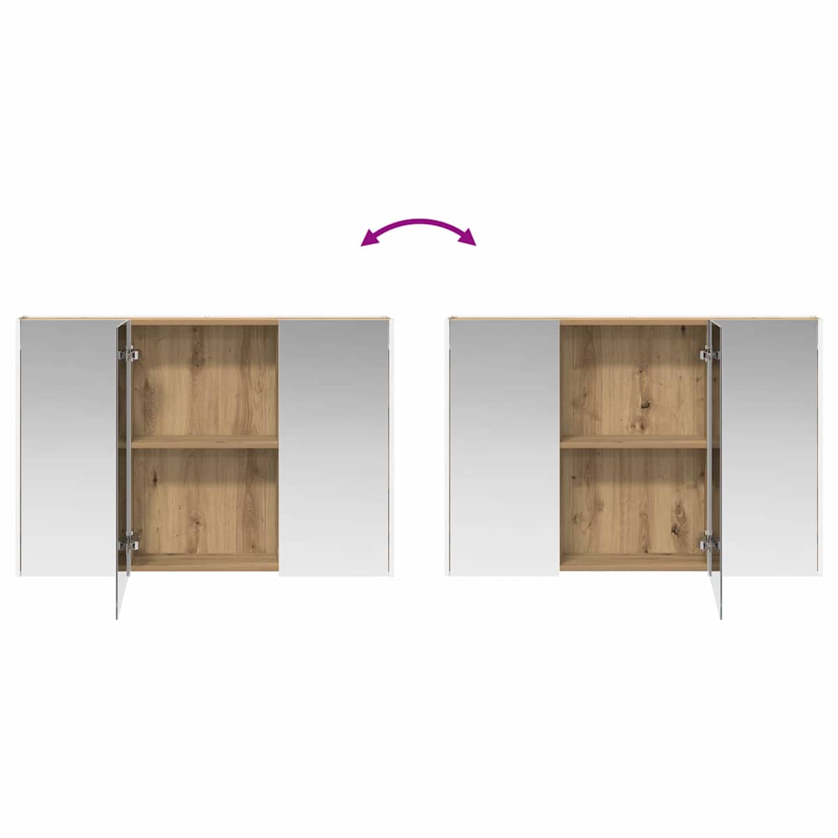 Badeværelsesmøbel sæt 4 stk. 49,5 x 44,5 x 65,5 cm - Billede 11