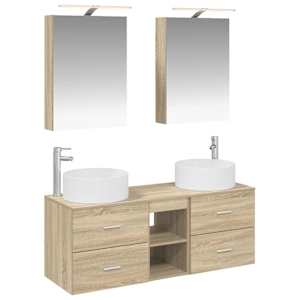 Sada koupelnového nábytku 5 pcs Dub sonoma - obrázek 2