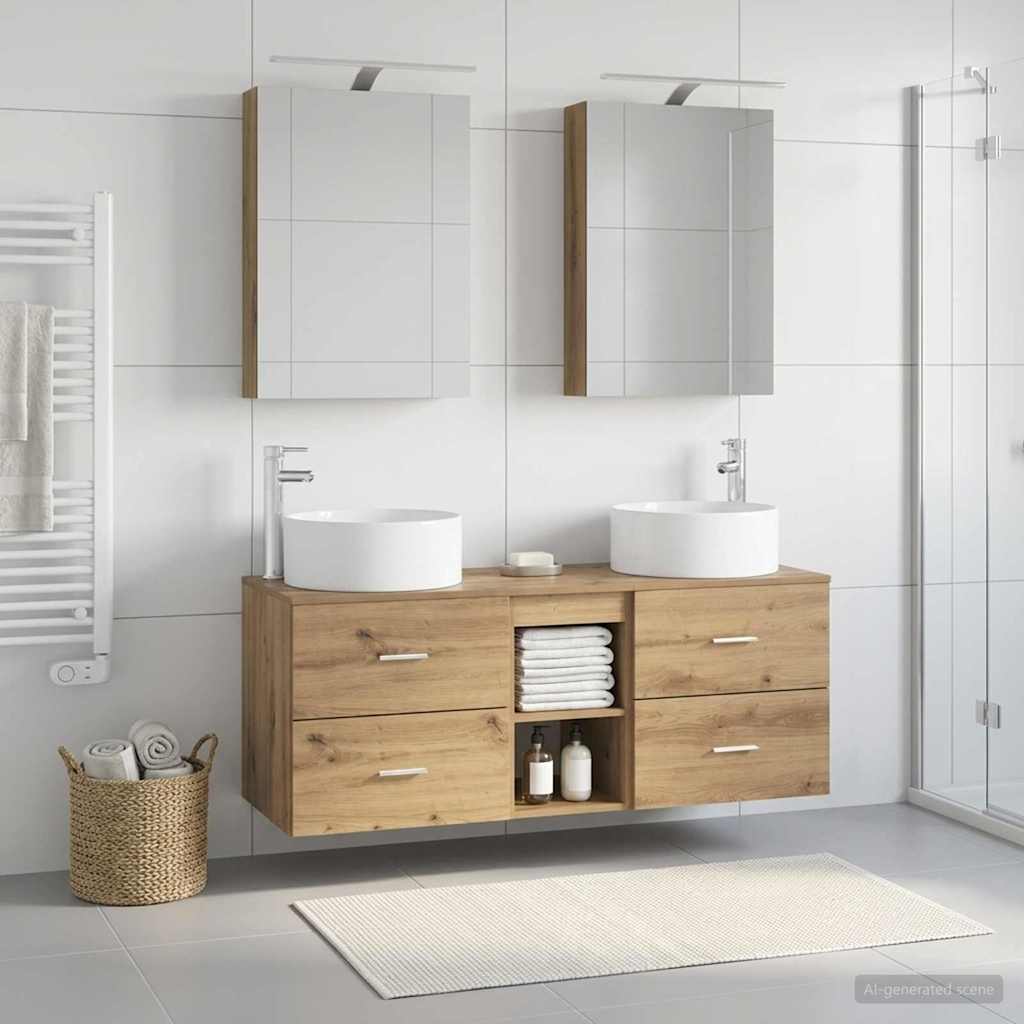 Komplet pohištva za kopalnico 5 pcs Artisan hrast
