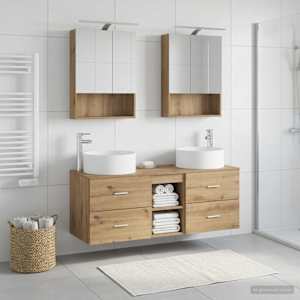 Komplet pohištva za kopalnico 5 pcs Artisan hrast