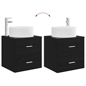 Sada koupelnového nábytku 5 pcs Černý dub - obrázek 13