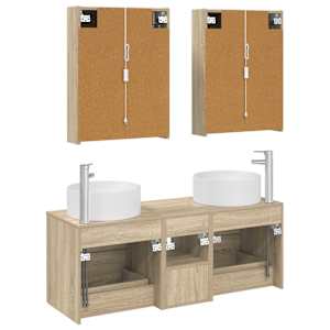 Sada koupelnového nábytku 5 pcs Dub sonoma - obrázek 8