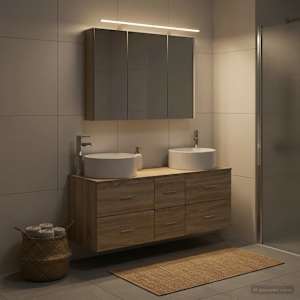 Sada koupelnového nábytku 4 pcs Dub sonoma - obrázek 4