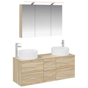 Sada koupelnového nábytku 4 pcs Dub sonoma - obrázek 2