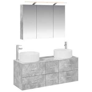 Sada koupelnového nábytku 4 pcs Betonově šedá - obrázek 2