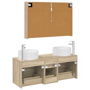 Sada koupelnového nábytku 4 pcs Dub sonoma - obrázek 9