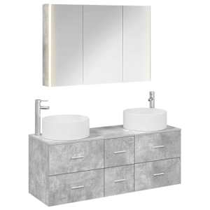 Sada koupelnového nábytku 4 pcs Betonově šedá - obrázek 2