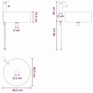 Sada koupelnového nábytku 4 pcs Šedý Sonoma - obrázek 15