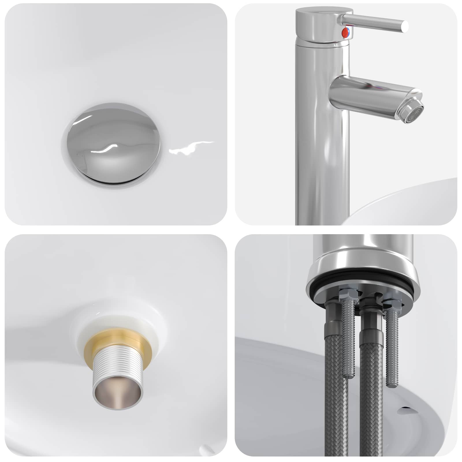 vidaXL Badezimmermöbel-Set 4 pcs Artisan-Eiche Ingenieurholz und Glas – Bild 10
