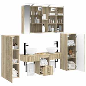 Sada koupelnového nábytku 6 pcs Dub sonoma - obrázek 2