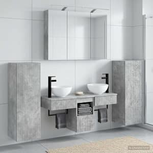 Sada koupelnového nábytku 6 pcs Betonově šedá - obrázek 1