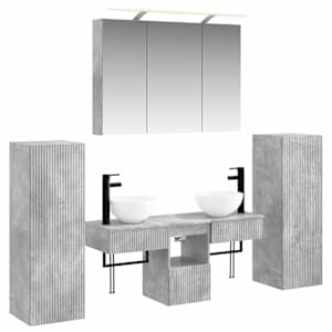 Sada koupelnového nábytku 6 pcs Betonově šedá - obrázek 2