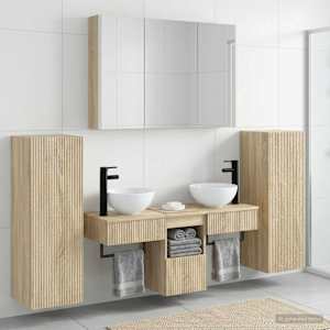 Sada koupelnového nábytku 6 pcs Dub sonoma - obrázek 1