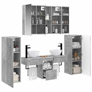 Sada koupelnového nábytku 6 pcs Betonově šedá - obrázek 3