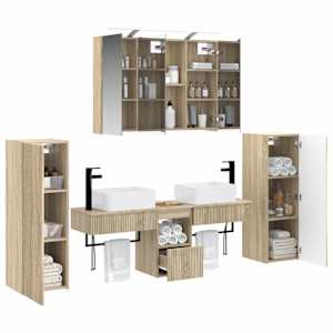 Sada koupelnového nábytku 6 pcs Dub sonoma - obrázek 3