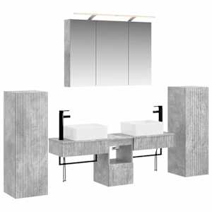 Sada koupelnového nábytku 6 pcs Betonově šedá - obrázek 2