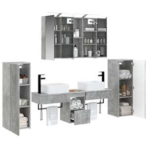 Sada koupelnového nábytku 6 pcs Betonově šedá - obrázek 3