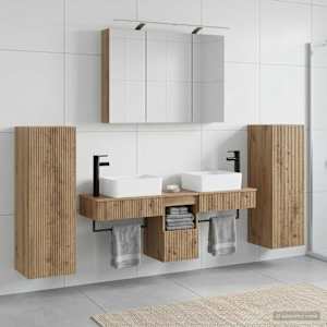 Komplet pohištva za kopalnico 6 pcs Artisan hrast