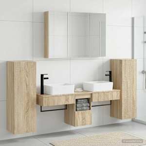 Sada koupelnového nábytku 6 pcs Dub sonoma - obrázek 4
